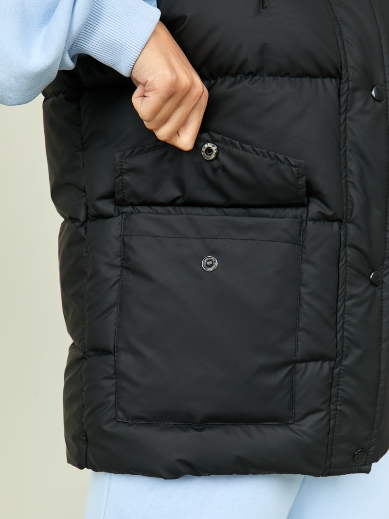 Жилет утепленный с капюшоном - фото описания №8