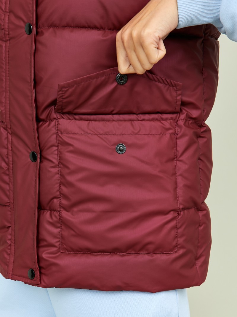 Жилет женский утепленный с капюшоном - фото описания №4