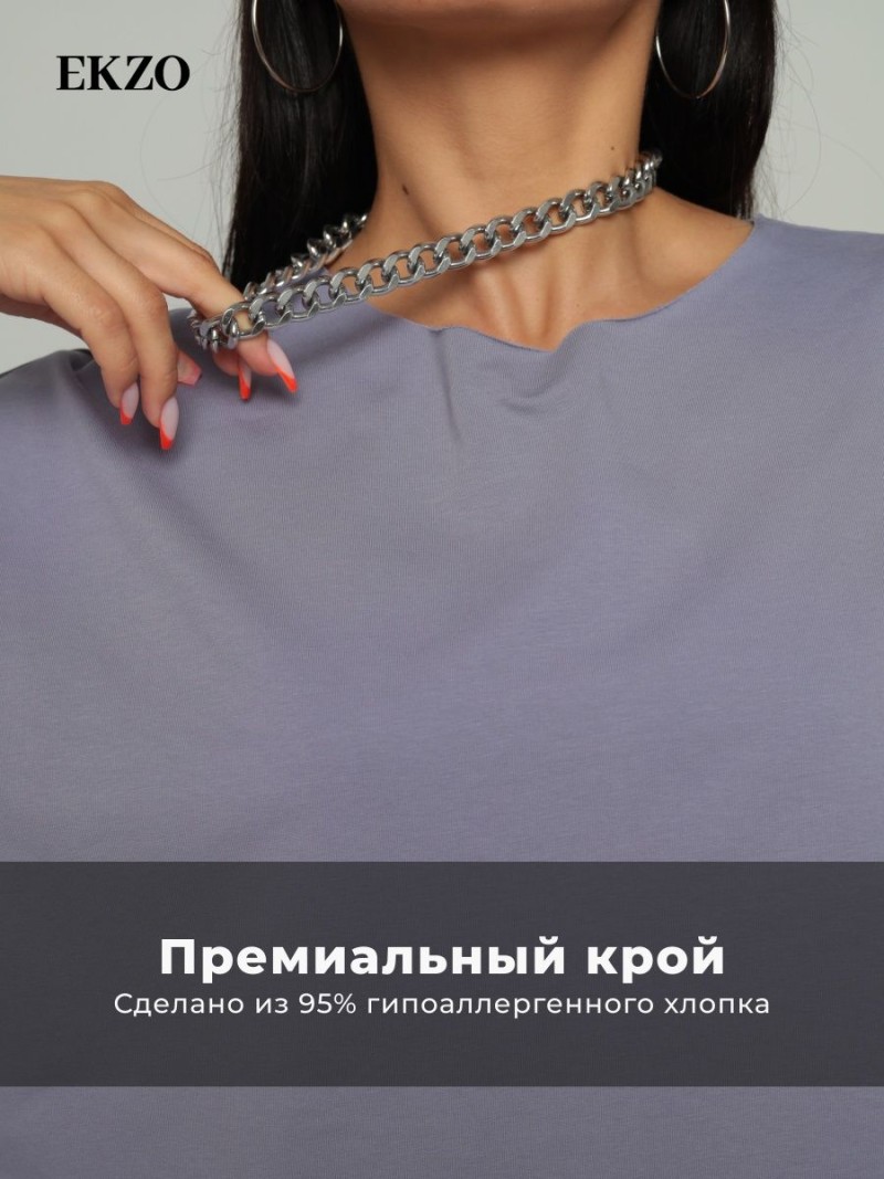 Костюм женский с шортами оверсайз - фото описания №3