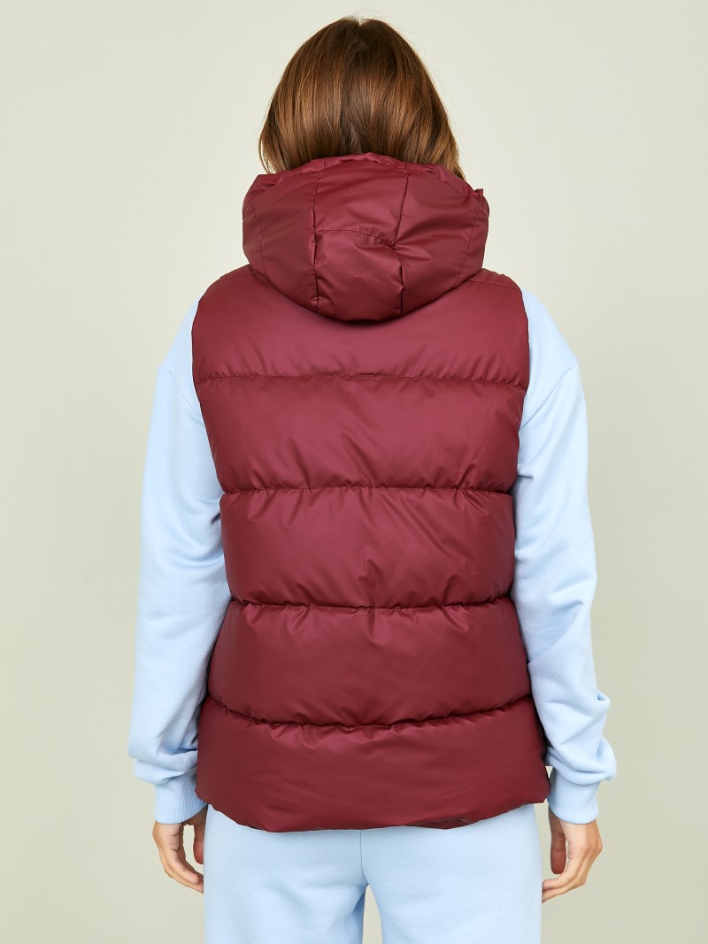 Жилет женский утепленный с капюшоном - фото описания №6